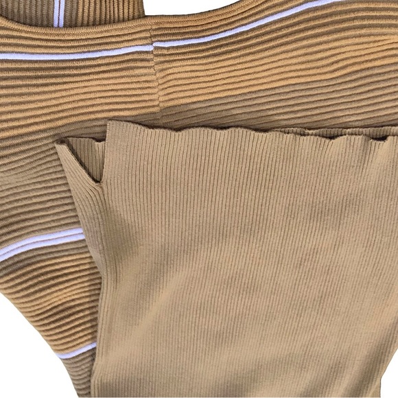 By Anthropologie Ribbed Sweater Dress in Brown Combo. Size Small. NWOT - Picture 6 of 6